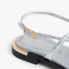 Sandalo in pelle metallizzata Sandalo in pelle metallizzata
