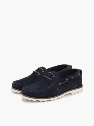 Scarpa da barca in pelle scamosciata leggera