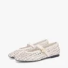 Scarpe basse Mary Jane in mix di pelle intrecciata Scarpe basse Mary Jane in mix di pelle intrecciata