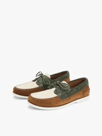 Scarpe da barca in pelle scamosciata