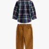 Set camicia e pantaloni a quadri per neonati