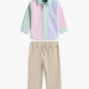 Set camicia e pantaloni a righe per neonati Set camicia e pantaloni a righe per neonati