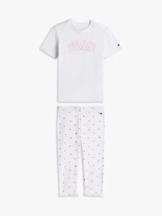 Set composto da maglietta e leggings a maglia traforata per neonati