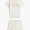 Set con maglietta e pantaloncini con logo Tommy per neonati Set con maglietta e pantaloncini con logo Tommy per neonati