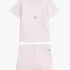 Set con maglietta e pantaloncini con logo Tommy per neonati Set con maglietta e pantaloncini con logo Tommy per neonati