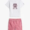 Set con maglietta e pantaloncini con monogramma per neonati Set con maglietta e pantaloncini con monogramma per neonati