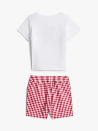 Set con maglietta e pantaloncini con monogramma per neonati