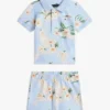 Set con polo e pantaloncini con stampa floreale per neonati Set con polo e pantaloncini con stampa floreale per neonati