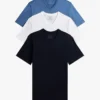 Set da 3 canotte classiche in cotone con scollo a V Set da 3 canotte classiche in cotone con scollo a V