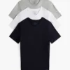 Set da 3 canotte classiche in cotone con scollo a V