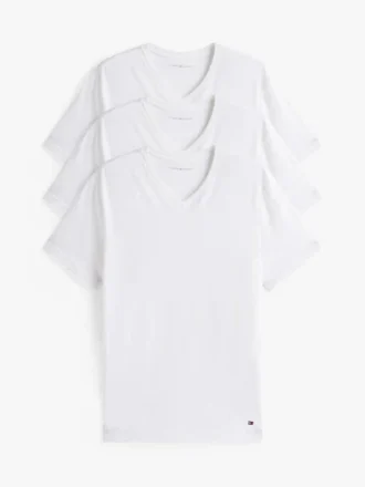 Set da 3 canotte classiche in cotone con scollo a V