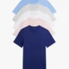Set da 5 canotte classiche in cotone con collo rotondo Set da 5 canotte classiche in cotone con collo rotondo