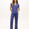 Set da notte con camicia a maniche corte e pantaloncini Set da notte con camicia a maniche corte e pantaloncini