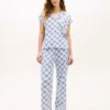Set da notte con camicia a maniche corte e pantaloni Set da notte con camicia a maniche corte e pantaloni