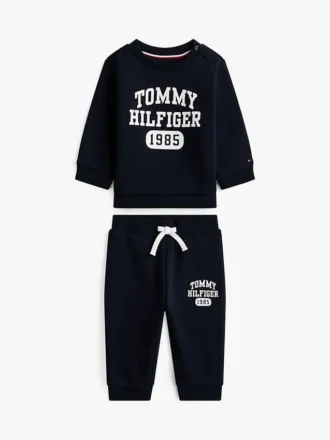 Set felpa e pantaloni con logo per neonati