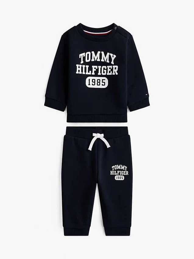 Set felpa e pantaloni con logo per neonati Set felpa e pantaloni con logo per neonati