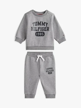 Set felpa e pantaloni con logo per neonati