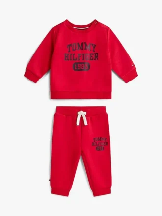Set felpa e pantaloni con logo per neonati