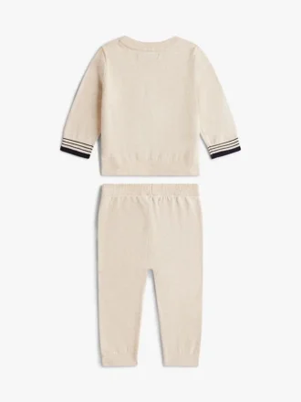 Set felpa e pantaloni jogger con logo per neonati