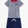 Set maglietta a righe e pantaloncini per neonati Set maglietta a righe e pantaloncini per neonati