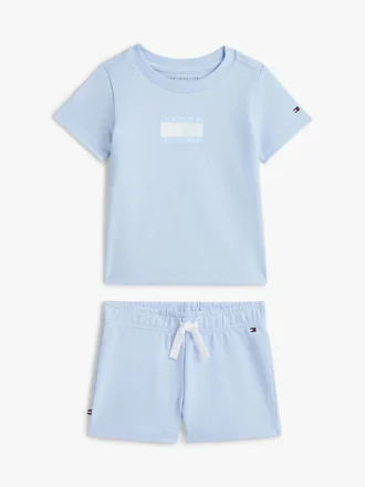 Set maglietta e pantaloncini con logo bandiera per neonati