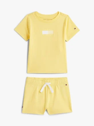 Set maglietta e pantaloncini con logo bandiera per neonati