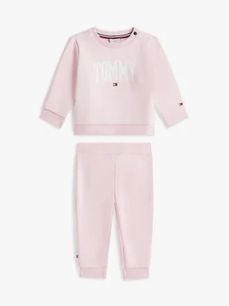 Set maglione e pantaloni con logo Tommy per neonati