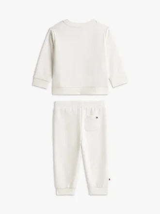 Set maglione e pantaloni con logo Tommy per neonati