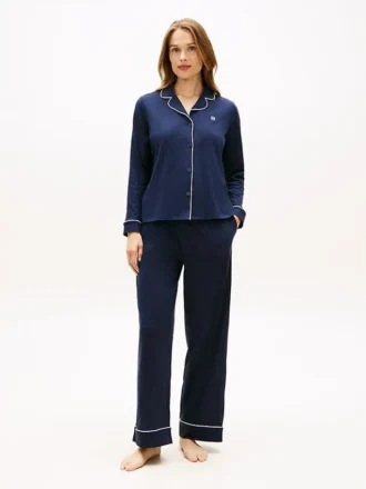 Set pigiama a maniche lunghe con camicia e pantaloni