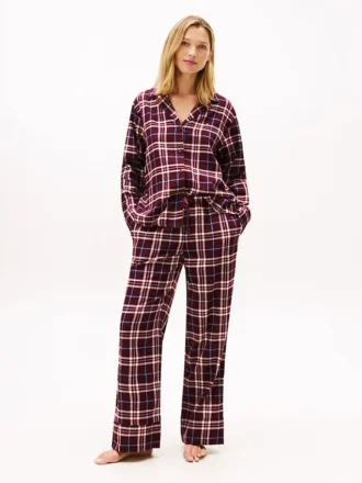 Set pigiama con camicia e pantaloni in flanella