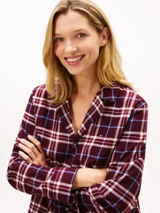 Set pigiama con camicia e pantaloni in flanella