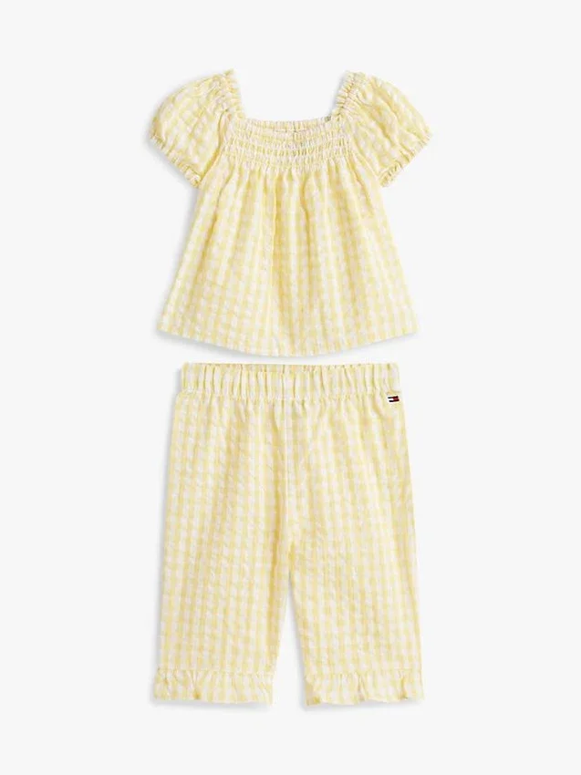 Set top e pantaloni a quadretti per neonati Set top e pantaloni a quadretti per neonati