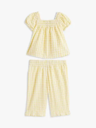 Set top e pantaloni a quadretti per neonati