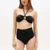 Slip bikini a vita alta con anello Slip bikini a vita alta con anello