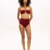 Slip bikini a vita alta con anello Slip bikini a vita alta con anello