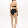 Slip bikini a vita alta con anello Slip bikini a vita alta con anello