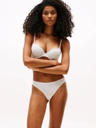 Slip bikini cheeky con logo ripetuto