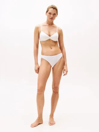 Slip bikini cheeky con logo ripetuto
