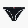 Slip bikini in cotone elasticizzato a costine