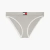 Slip bikini in cotone elasticizzato a costine