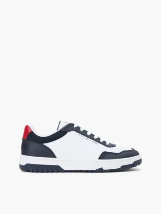 Sneaker basse in misto pelle