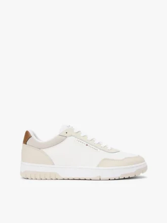 Sneaker basse in misto pelle