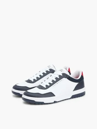 Sneaker basse in misto pelle