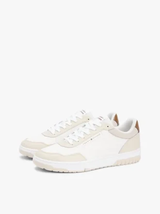 Sneaker basse in misto pelle