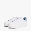 Sneaker con plateau in misto pelle Sneaker con plateau in misto pelle