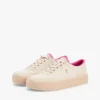 Sneaker con plateau in tela a trama mista Sneaker con plateau in tela a trama mista