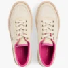 Sneaker con plateau in tela a trama mista Sneaker con plateau in tela a trama mista