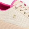 Sneaker con plateau in tela a trama mista Sneaker con plateau in tela a trama mista