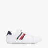 Sneaker con suola a cono in pelle a righe