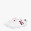 Sneaker con suola a cono in pelle a righe